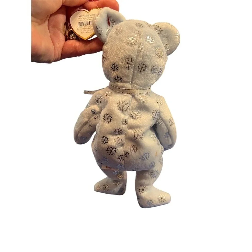 Ty Beanie Babies Flaky‎ the Bear Blue Plush with Tags Rare Collectible